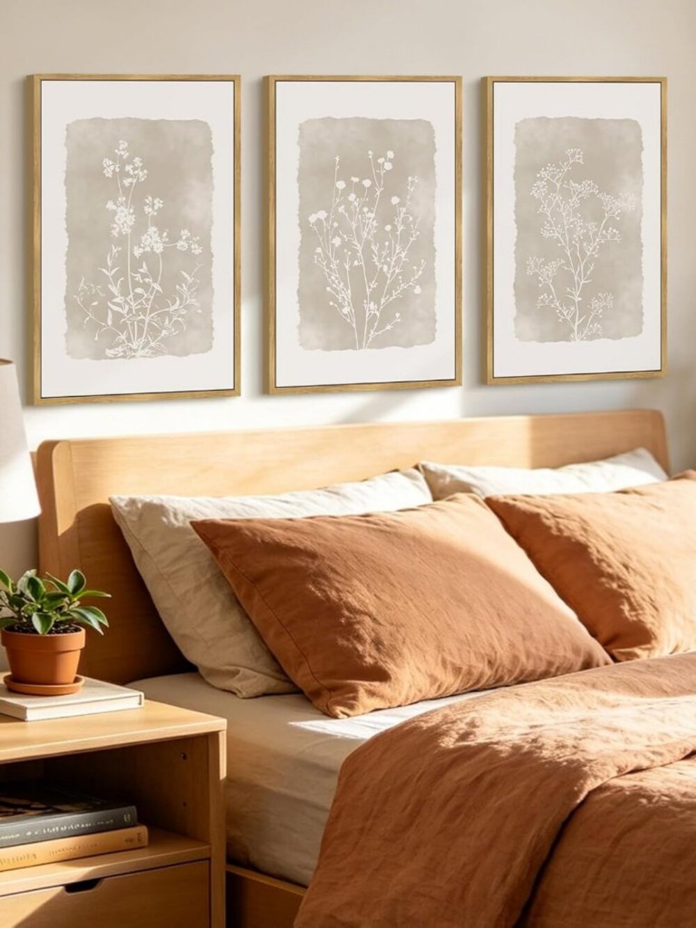 Boho Floral Wall Art Print - Vintage Botanical Decor for Kitchen & Bedroom
